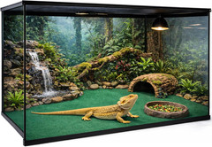 47″ x 24″ Large Reptile Carpet Terrarium Liner Bedding Reptile Substrate Mat Tan