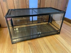 50 Gallon Glass Reptile Terrarium with Front Opening Doors