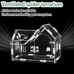 Acrylic Jumping Spider Enclosure with Magnetic Door – Transparent Tarantula Terr