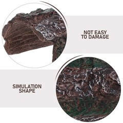 4Pcs Reptile Hideout Cave with Realistic Bark Design for Lizard Snake Tank Decor