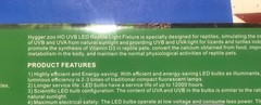 Hygger Zoo HZ012 HO UVB LED Reptile Light Fixture T8 10.0 30CM Open Box