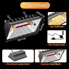 Heat Lamp Chickens 250W Chicken Heat Lamp Brooder Heater Chicks Hanging Light