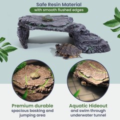 Large Turtle Tank Kit for Aquatic Turtles – Complete Starter Habitat with Fil…