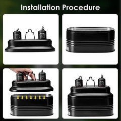 Dual Reptile Light Fixture Max 160W Each Reptile Heat Lamp Fixture with Separ…