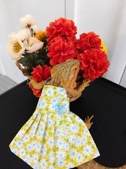 Bearded dragon Yellow Floral Dress MADE IN USA, L, M, S