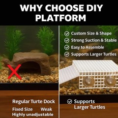 12 PCS DIY Turtle Basking Platform Tools and Accessories for Creative Layouts…
