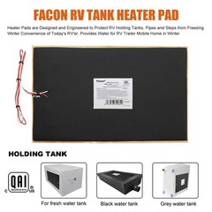 Facon 12″ x 18″12V RV Tank Heater Pad with Thermostat – 2Pack, 12Volts Heatin…