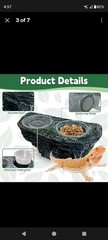 Nomoy Imitation Rock Basin Double Bowls For Reptile Model NS-142