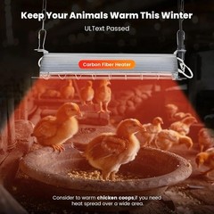 -Certified 400W Heat Lamp for Chickens – Adjustable & Safe for All Livestock