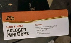 Zilla Mini Halogen Dome Light and Heat Fixture