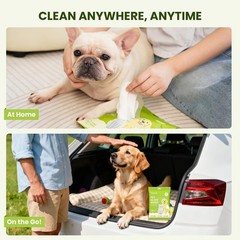36PCS Hypoallergenic Pet Glove Wipes for Dogs, Cats & Small Animals | No-Rins…