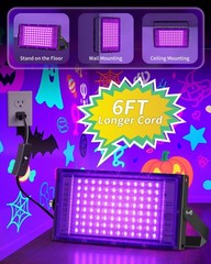 2 Pack 100W LED Black Light IP66 Waterproof, Outdoor 100W-2 Pack, Purple