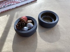 2 Reptile Food Dish Bowl, Worm Water Dish Small Lizard Gecko Ceramic Pet Bowl