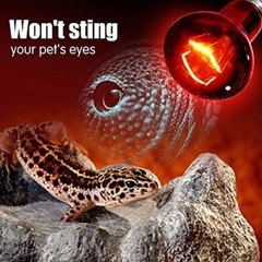Infrared Heat Lamp Bulbs 100W 2 PackRed Basking Spot Light Bulb Reptile Heati…