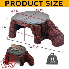 GXSDJ Bearded Dragon Basking Platform Reptile Hide Cave Stone