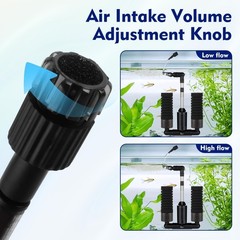 AQQA Electric Sponge Filter for Aquarium, Quiet USB Powered Fish Tank Sponge …
