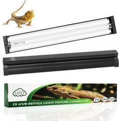 Reptile Light Fixture Combo Kit T5 UVB 24W 10.0 22″ Desert