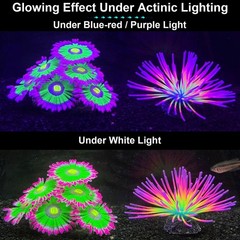 2pcs Silicone Glowing Effect Aquarium Fish Tank Decorations, Artificial Soft …