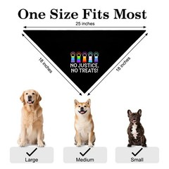 No Justice No Treats Funny Pride Dog Bandana, Political Protest Dog Bandana f…