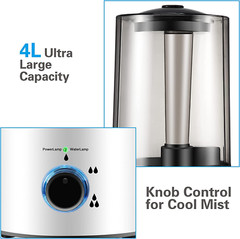 Reptile Humidifier Fogger, 4L Cool Mist Fog Mister with Tube for Tortois