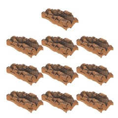 10Pcs Reusable Cork Bark Flats for Reptile Tank Natural Climbing Wall Decor