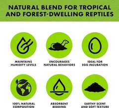 Pet Reptile Terrarium Substrate Bedding Jungle Mix Frogs Rainforest Geckos Toads