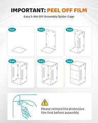 DIY Jumping Spider Enclosure, 4.7″X4.7″X7.9″ Escape-Proof Spider Terrarium, S…