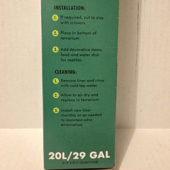 2 Pk Zilla Green Terrarium Liner 20L/29Gal Absorbent Inedible Less Odor 11″X29″