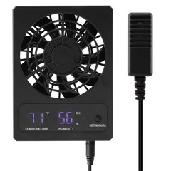 Reptile Ventilation Fan, LED Digital Thermometer and Humidity Gauge Dehumidif…
