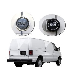 Sliding Door Lock Kit – For Ford Van – w/ Spinners & Weather Covers – Silver