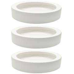 3 Pcs Reptile Food Bowl, Ceramic Water Feeder Bowl for Lizard 2.7 inch, White