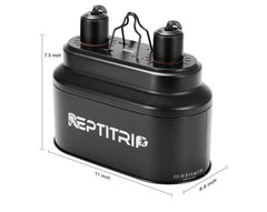 Dual Reptile Lamp Fixture with 100W Daytime Heat & 100W Nighttime