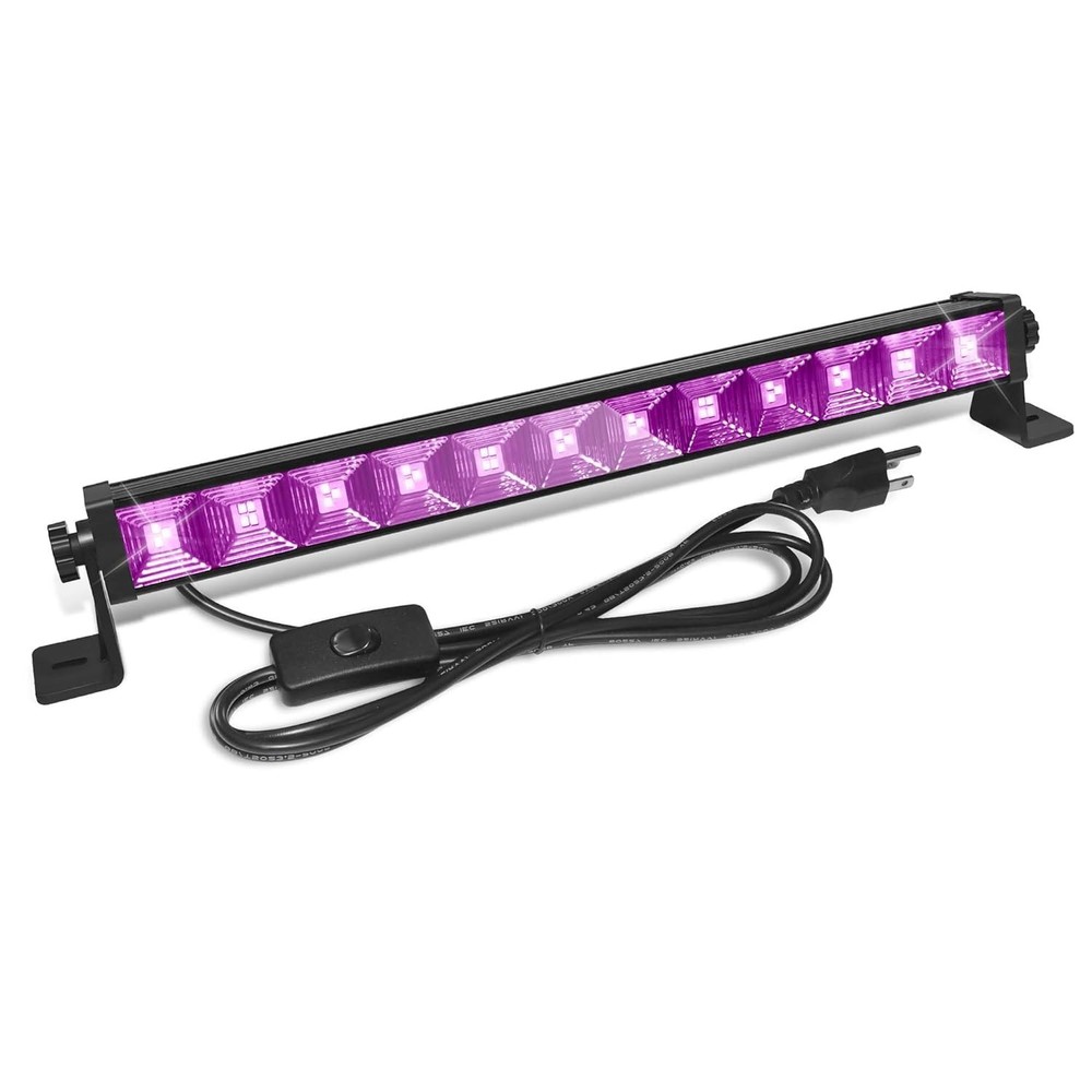 40W LED Black Light Bar UV Blacklight with Plug Switch Cord for Glow Party