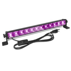 40W LED Black Light Bar UV Blacklight with Plug Switch Cord for Glow Party