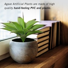Ttranewsoo Fake Plants Artificial Agave Plants,Large UV Resistant Fake Agave …