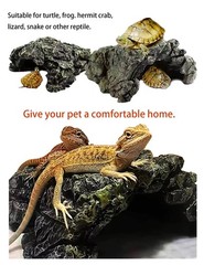 Reptile Habitat, Turtle Hideout,Water Tank Decoration for Fish, Reptiles, Amp…