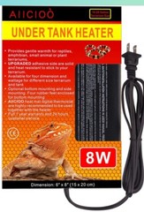 8W 6″X 8″ Under Tank Reptile Heater Amphibians Small Animal Plant Terrarium Side