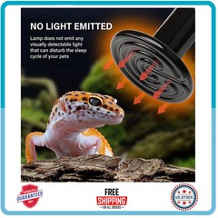 100W Ceramic Heat Emitter 2 Pack Reptile Brooder Lamp for Lizard Turtle Snake