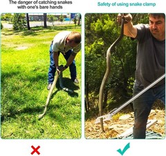 Durable 47″ Stainless Steel Snake Tongs – Essential Tool for Reptile Enthusiasts