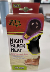 Zilla Night Black Incandescent Bulb 50W Reptile Terrarium Lamp Light BRAND NEW