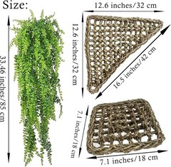Reptile Hammock,Large Lizard Lounger,Bearded Dragon Tank Accessories Natural Sea