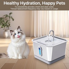 Cat Water Fountain Filters for 4L/135oz – 8 Replacement & Sponges