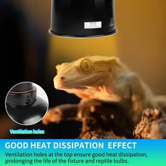 Reptile Light Fixture with Dimming Thermostat & Timer, Aluminum 5.5inch Deep …