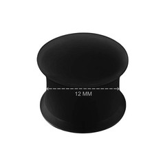 2PCS Silicone Black 1/2 inch 12mm Double Flared Saddle Earring Earring Stretc…