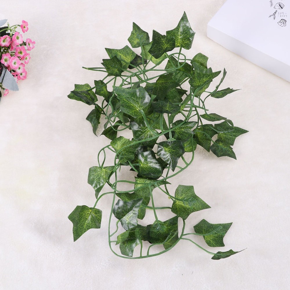 2 Set Durable Recyclable Jungle Vines Rattan Strip for Reptile Habitat Green