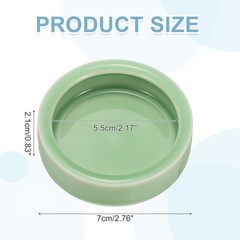 Reptile Food Bowl Worm Water Dish Ceramic Pet Bowl Small 3″ Plum Green