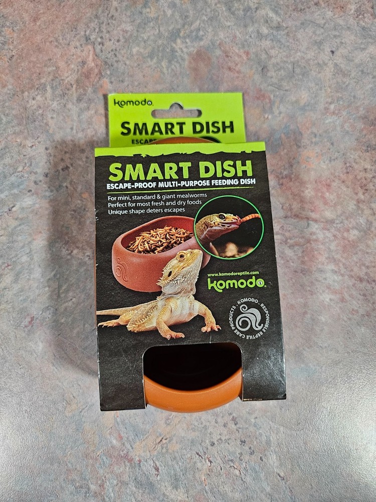 Komodo – Smart Dish – Plastic Mealworm Feeding Bowl for Reptiles – 5” – New