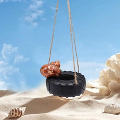 3.7 Inch Hermit Crab Tire Swing Toy Climbing Reptile Tank Decoration Decor