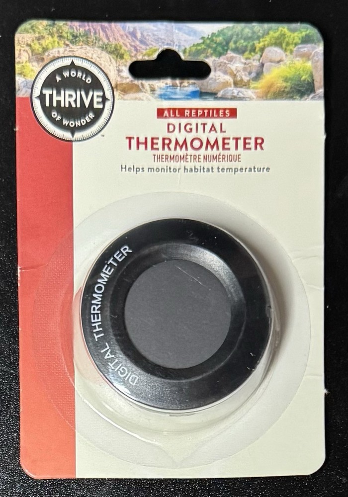 Thrive All Reptiles Digital Thermometer, Helps Monitor Habitat Temperature