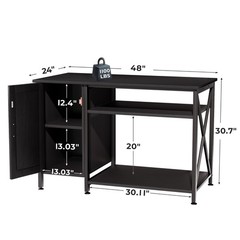 Herture 40-120 Gallon Reptile Tank Stand with Power Outlet, Terrarium Stand with
